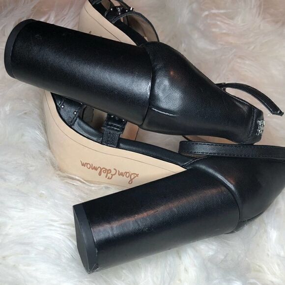 Sam Edelman Black Studded Yasha Block Heel - Picture 6 of 9